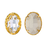 Crystal Oval Shape High-Quality Glass Sew-on Nest Hollow Claw Rhinestones WholesaleRhinestone
